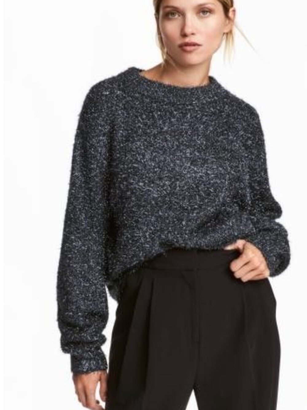 H&M Tinsel Sparkle Sweater Size L